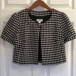 LOFT black and white print jacket